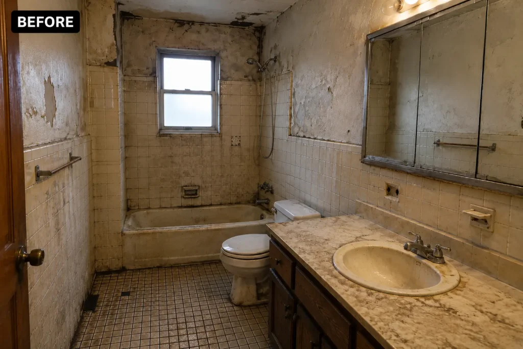 Bathroom Renovation 2 bathroom renovation dubai before