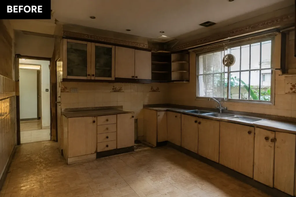 kitchen renovation dubai before