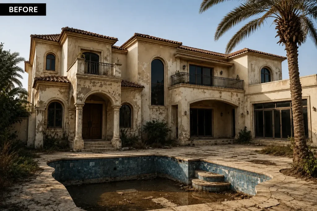 Villa Renovation 2 villa renovation dubai before